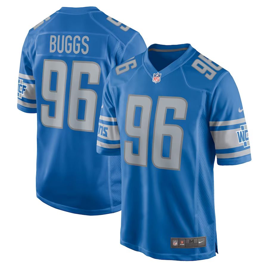 Men Detroit Lions #96 Isaiah Buggs Nike Blue Home Game Player NFL Jersey->customized nfl jersey->Custom Jersey